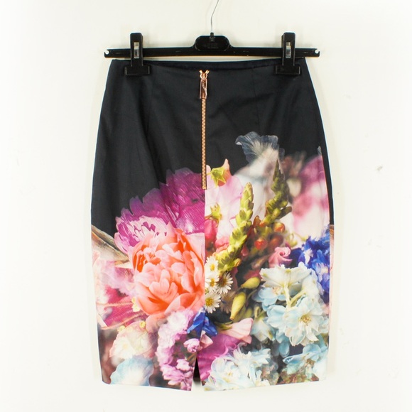 NWT Ted Baker Karyce Focus Bouquet Floral Flower Print Pencil Skirt $298 - Picture 5 of 5